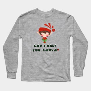 Elf, can i help you santa Long Sleeve T-Shirt